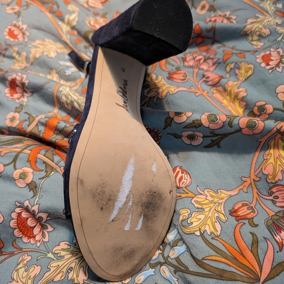 Sam Edelman Blue Suede Studded Heels - Picture 3 of 7